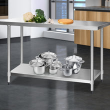 Load image into Gallery viewer, Cefito 610 x 1524mm Commercial Stainless Steel Kitchen Bench
