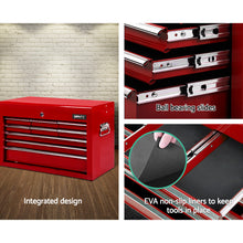 Load image into Gallery viewer, Giantz 9 Drawer Mechanic Tool Box Cabinet Storage - Red
