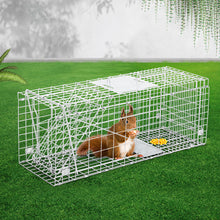 Load image into Gallery viewer, Humane Animal Trap Cage 66 x 23 x 25cm  - Silver
