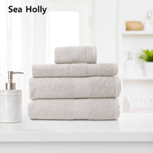 Load image into Gallery viewer, Royal Comfort 4 Piece Cotton Bamboo Towel Set 450GSM Luxurious Absorbent Plush  Sea Holly
