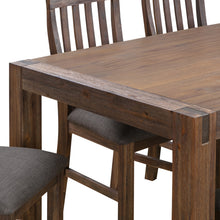 Load image into Gallery viewer, Dining Table 210cm Large Size with Solid Acacia  Wooden Base in Chocolate Colour
