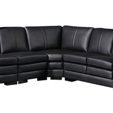 Load image into Gallery viewer, Lounge Set Luxurious 6 Seater Faux Leather Corner Sofa Living Room Couch in Black with 2x Ottomans

