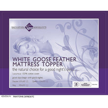 Load image into Gallery viewer, 100% White Goose Feather Mattress Topper -Queen

