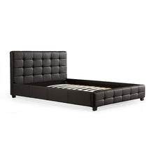 Load image into Gallery viewer, Queen PU Leather Deluxe Bed Frame Black
