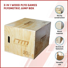 Load image into Gallery viewer, 3 IN 1 Wood Plyo Games Plyometric Jump Box
