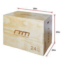 Load image into Gallery viewer, 3 IN 1 Wood Plyo Games Plyometric Jump Box
