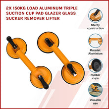 Load image into Gallery viewer, 2x 100kg Aluminum Alloy Double Locking Suction Cup Glazer Glass Sucker Lifter
