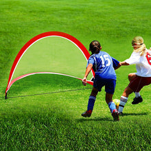 Load image into Gallery viewer, Portable Kids Soccer Goals Set &ndash; 2 Pop Up Soccer Goals, Cones, Goal Carry Bag
