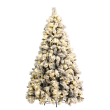 Load image into Gallery viewer, Jingle Jollys Snowy Christmas Tree 2.1M 7FT LED Lights Xmas Decorations Warm White
