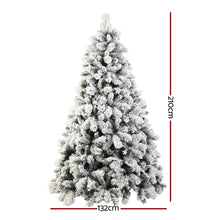 Load image into Gallery viewer, Jingle Jollys Snowy Christmas Tree 2.1M 7FT LED Lights Xmas Decorations Warm White
