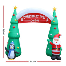 Load image into Gallery viewer, Jingle Jollys Inflatable Christmas Tree Archway Santa 3M Xmas Outdoor Decoration
