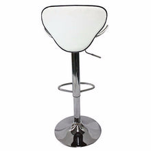Load image into Gallery viewer, 2X WhiteBar Stools Faux Leather Mid High Back Adjustable Crome Base Gas Lift Swivel Chairs
